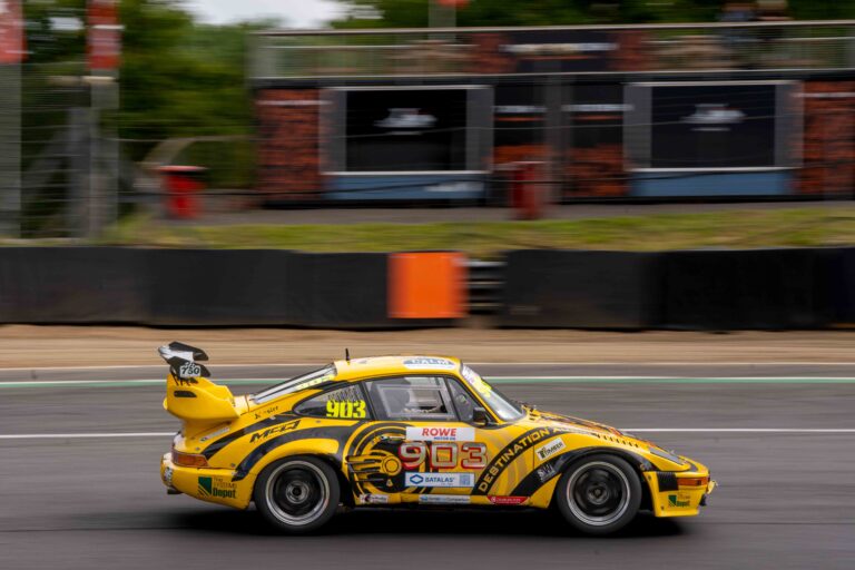 Yellow Porsche 903 Testing at American SpeedFest Brands Hatch