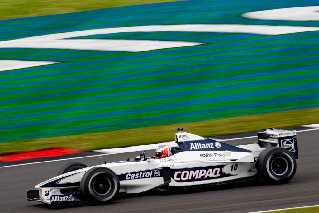 Jenson Button piloting the FW22 at the Silverstone 2024 British Grand Prix