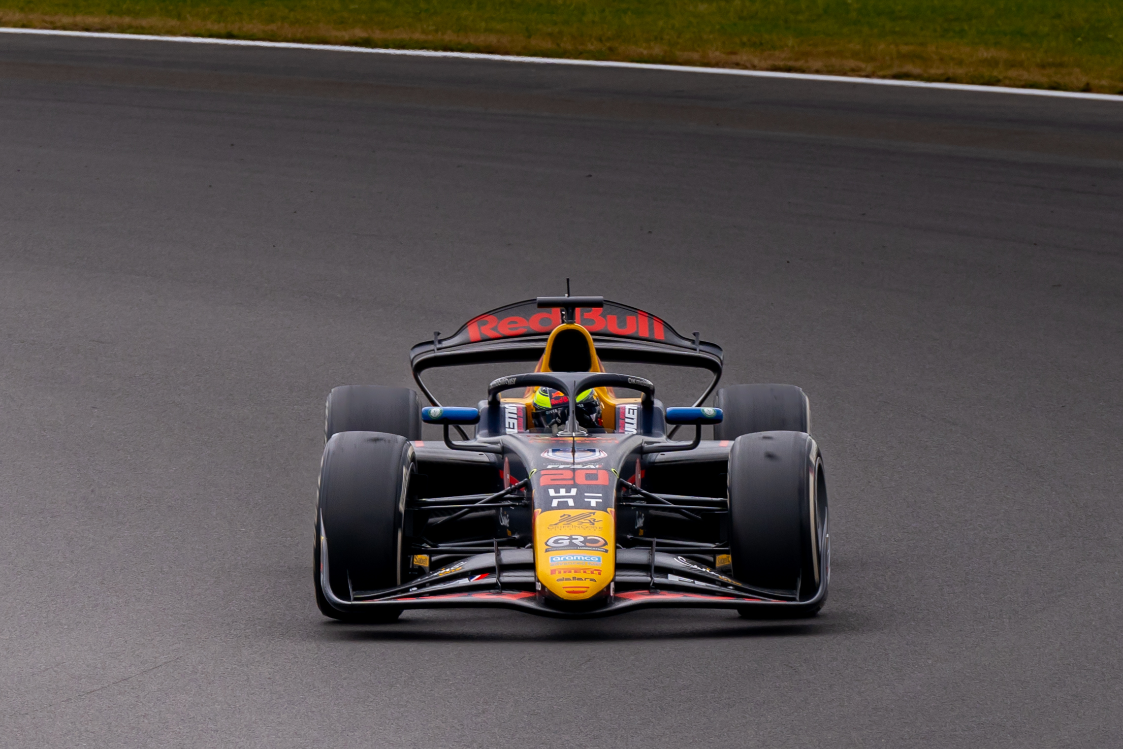 Isack Hadjar Heading to Victory in the F2 Feature Race at Silverstone 2024