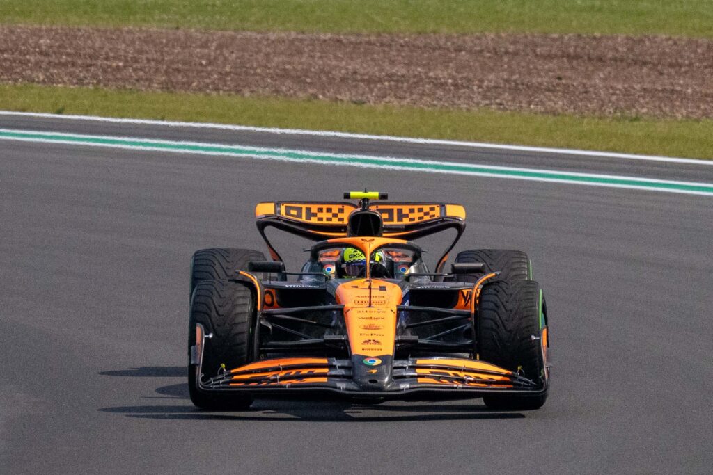 F1 Lando Norris During FP3 at F1 Silverstone 2024 FP3