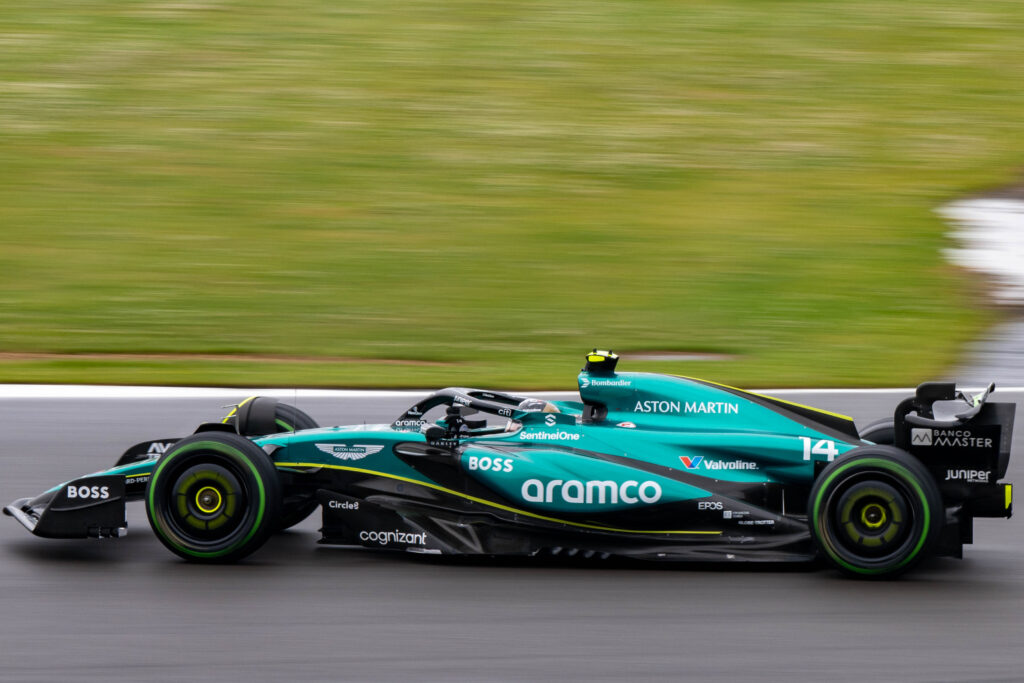 Fernando Alonso During FP3 at F1 Silverstone 2024