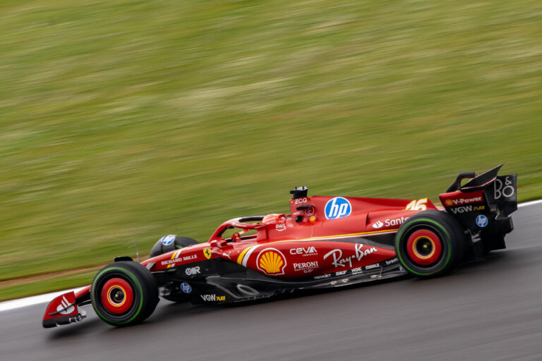 Charles Leclerc During FP3 at F1 Silverstone 2024