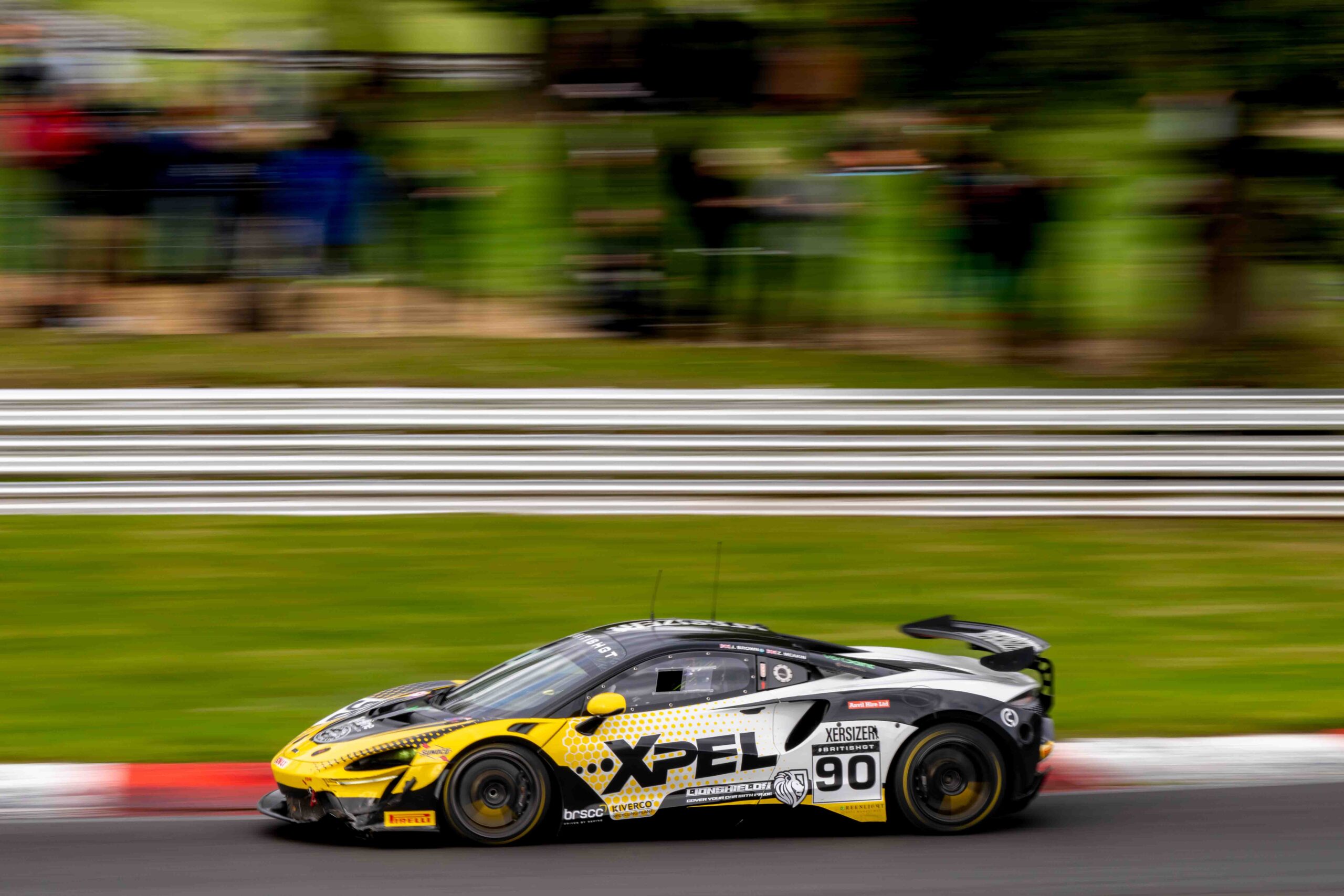 Car # 90 Zac Meakin & Jack Brown in a McLaren Artura GT4 at Brands Hatch September 2024