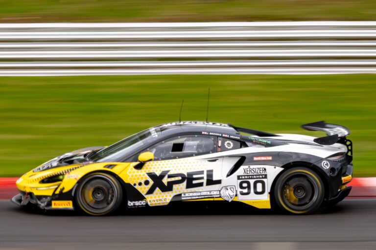 Car # 90 Zac Meakin & Jack Brown in a McLaren Artura GT4 at Brands Hatch September 2024