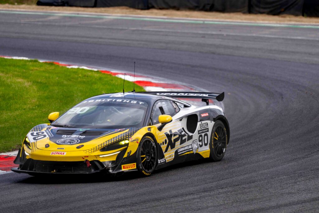 Car # 90 Zac Meakin & Jack Brown in a McLaren Artura GT4 at Brands Hatch September 2024