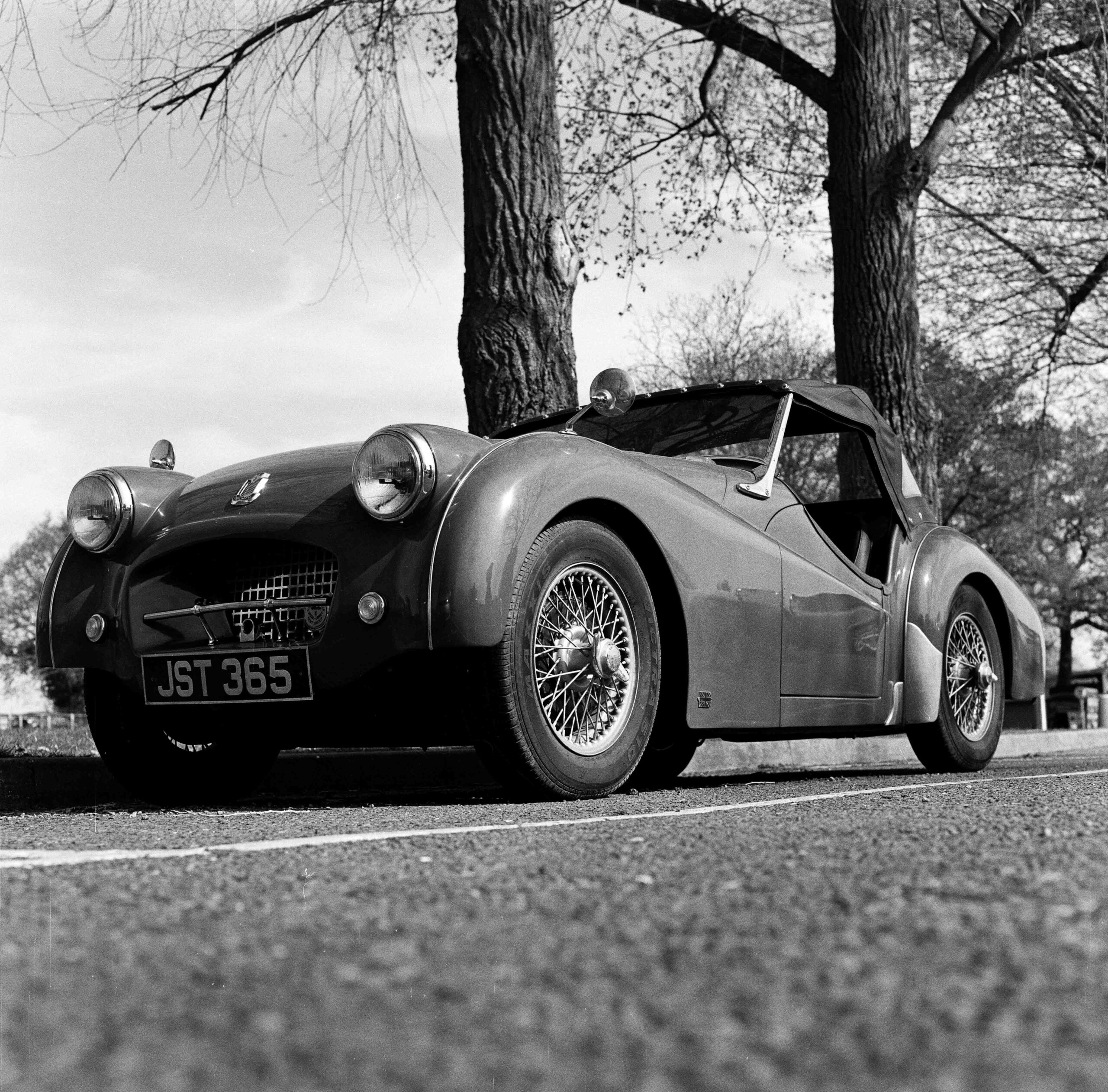 A Triumph TR2 Parked at Brands Hatch April 2025