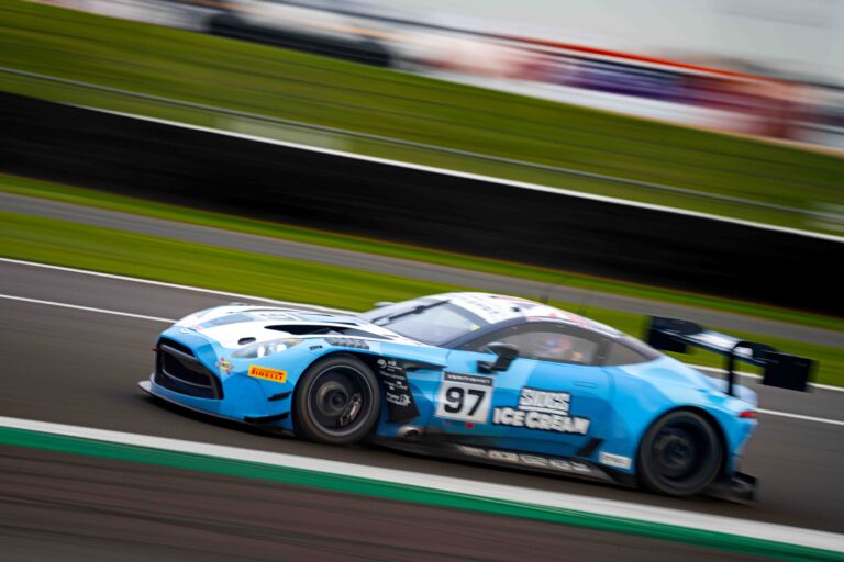 Beechdean Motorsport car #97 at the Silverstone 500. Andrew Howard & Tom Wood in their Aston Martin Vantage AMR GT3 Evo