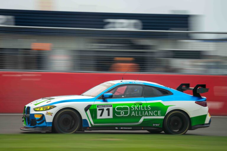 Silverstone 500 GT4 winners, Century Motorsport‘s BMW M4 GT4 Evo with Ravi Ramyead & Charlie Robertson.