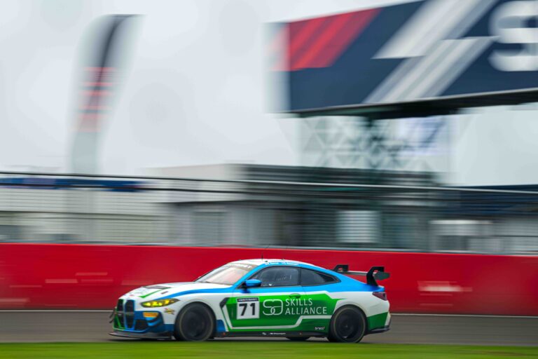 Silverstone 500 GT4 winners, Century Motorsport‘s BMW M4 GT4 Evo with Ravi Ramyead & Charlie Robertson.