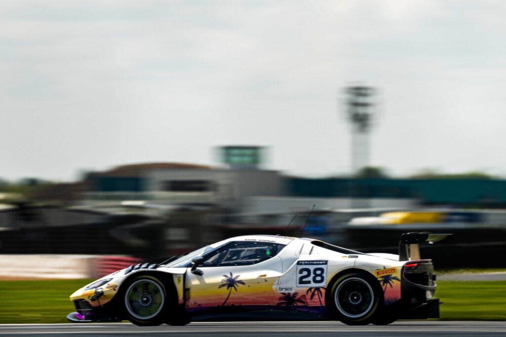 Spirit of Race at the Silverstone 500, Ferrari 296 GT3 Marcos Vivian & Francesco Castellacci.
