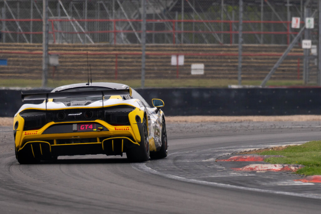 Marc Warren & Jack Brown In Optimum Motorsport Car 90 McLaren Artura GT4 Silverstone 500 British GT Championship 2025