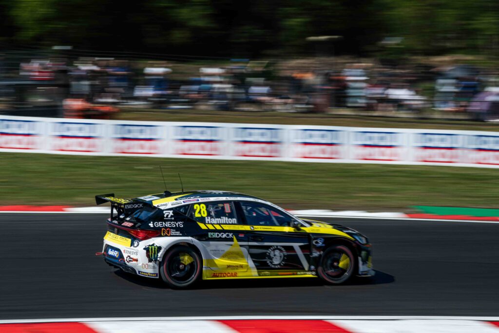 Nicholas Hamilton car #28 driving for Un-limited Motorsport at the BTCC Brands Hatch May 2025