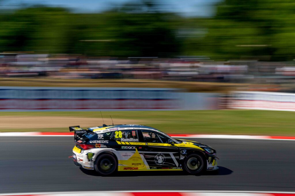 Nicholas Hamilton car #28 driving for Un-limited Motorsport at the BTCC Brands Hatch May 2025
