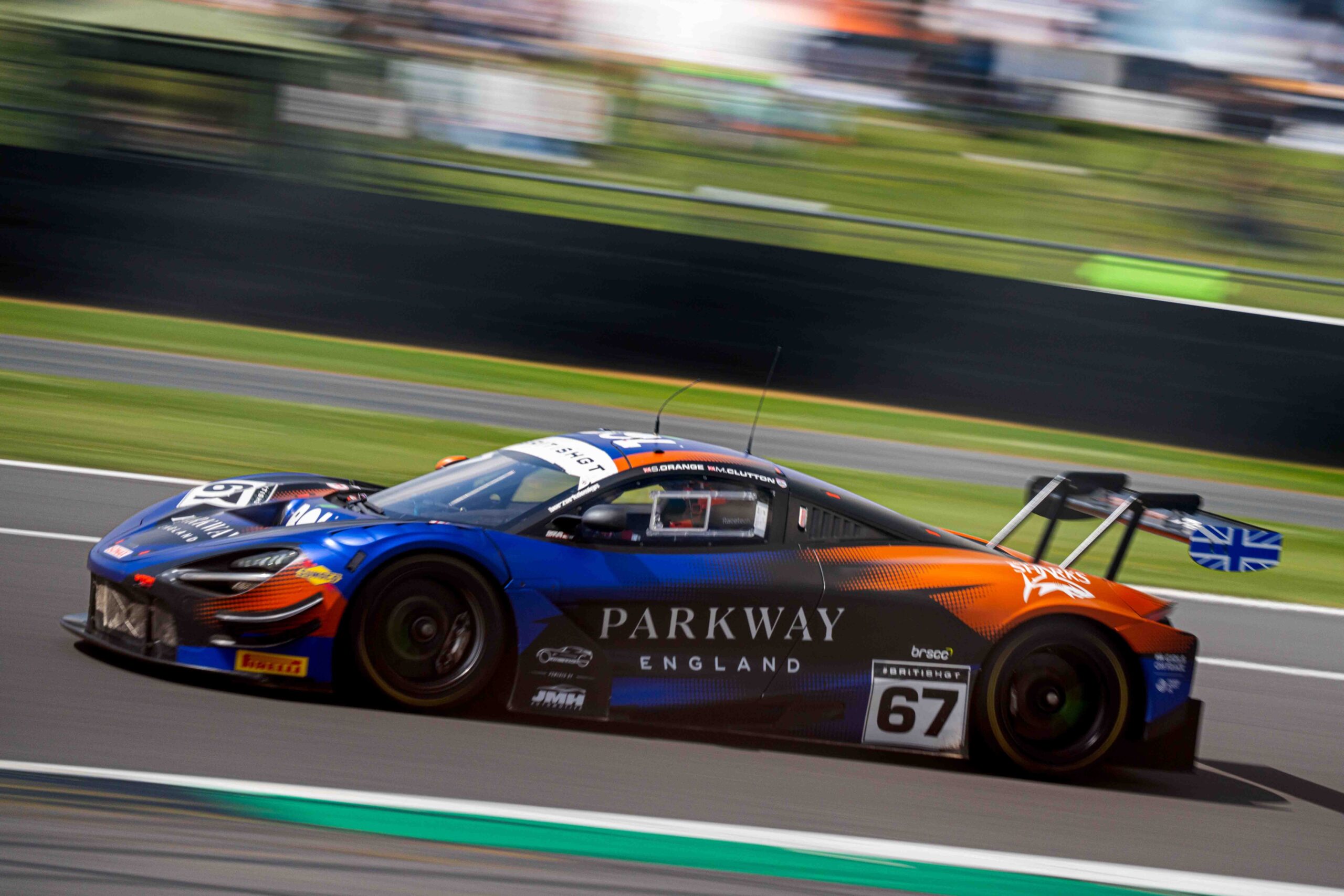 Orange Racing McLaren 720S GT3 Evo Piloted by Marcus Clutton & Simon Orange at the British GT Silverstone 500