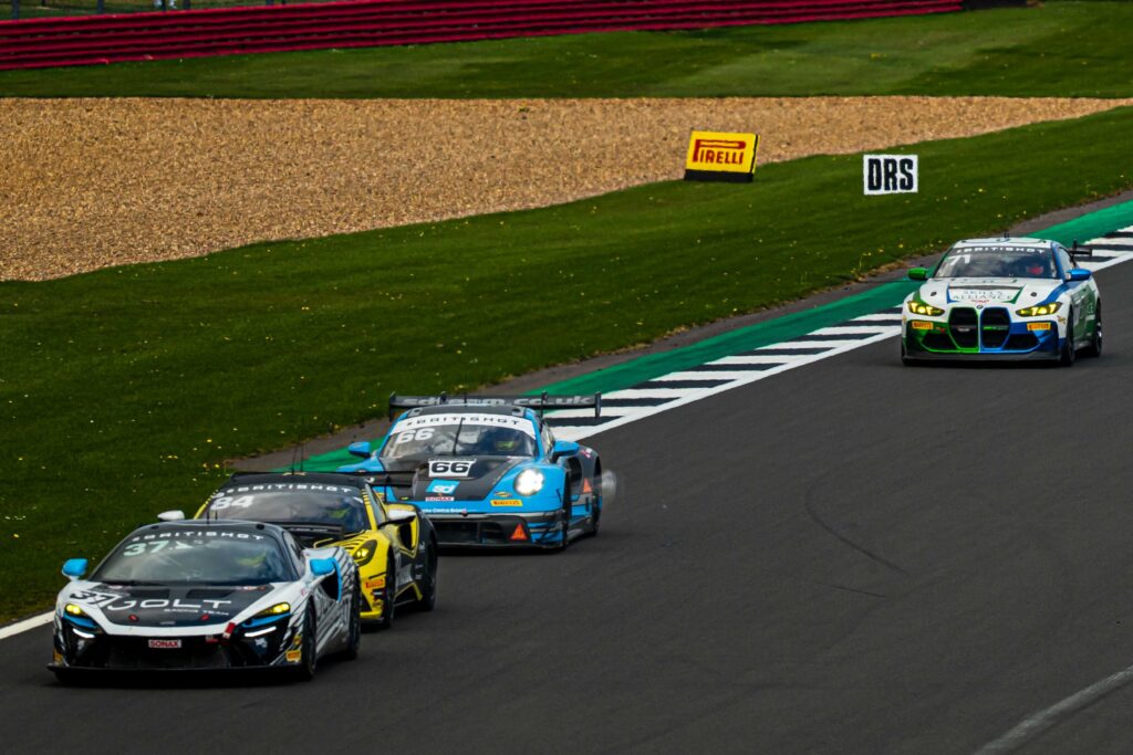 Team Parker Racing’s car #66 at the Silverstone 500 Nick Jones & Sven Muller in their Porsche 911 GT3 R (992) British GT