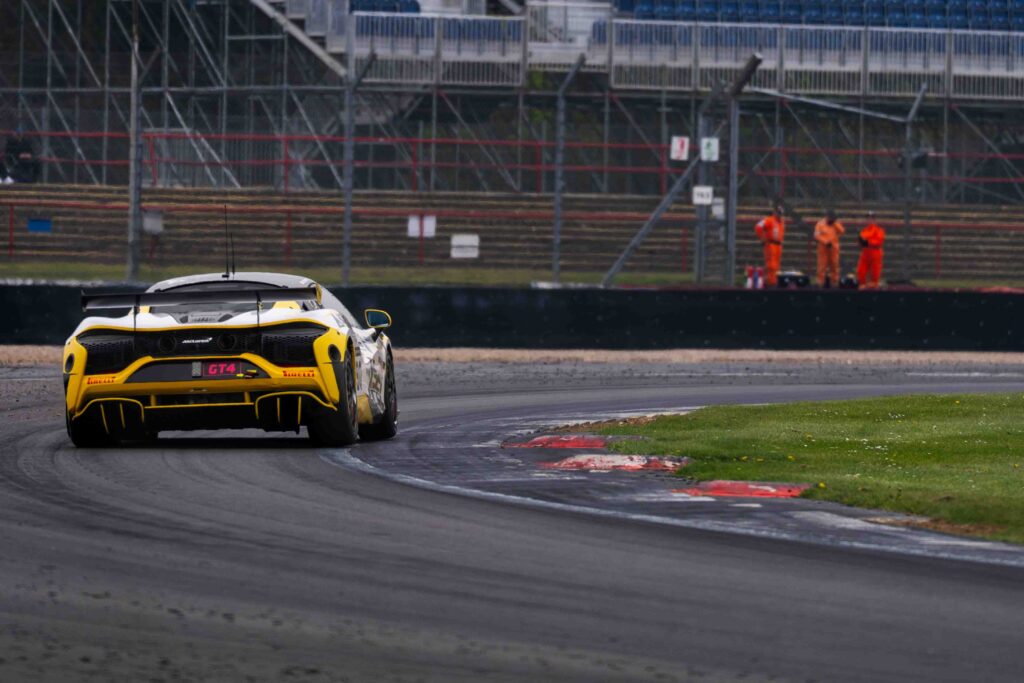 Marc Warren & Jack Brown In Optimum Motorsport Car 90 McLaren Artura GT4 Silverstone 500 British GT Championship 2025