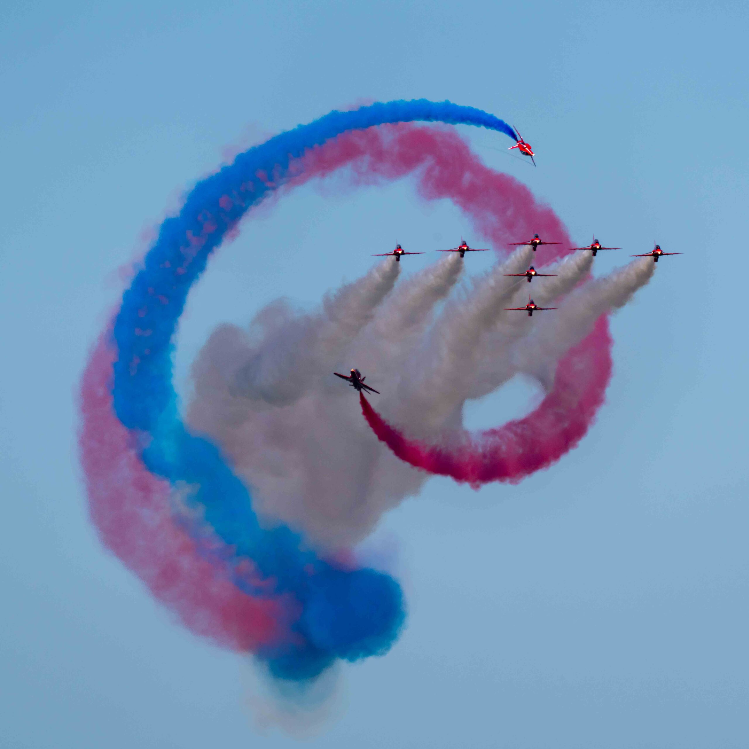 The Red Arrows at the Battle of Britain Airshow at Headcorn 2025