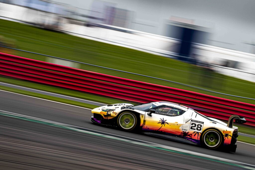 Spirit of Race at the Silverstone 500, Ferrari 296 GT3 Marcos Vivian & Francesco Castellacci.