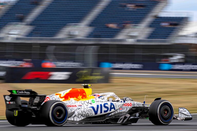 Liam Lawson In His Racing Bull At The Formula 1 British Grand Prix 2025