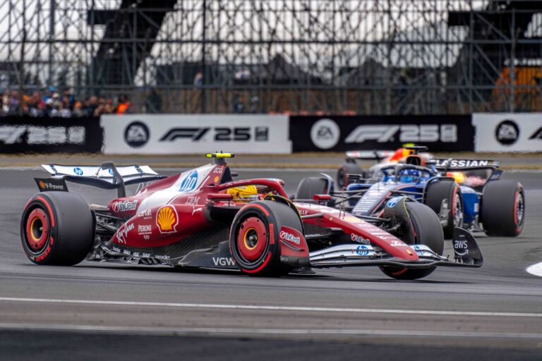 Lewis Hamilton for Ferrari, on a Williams, on a Racing Bull, at the British F1 Silverstone 2025
