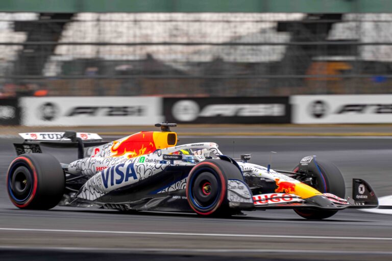 Isack Hadjar In His Racing Bull At The Formula 1 British Grand Prix 2025