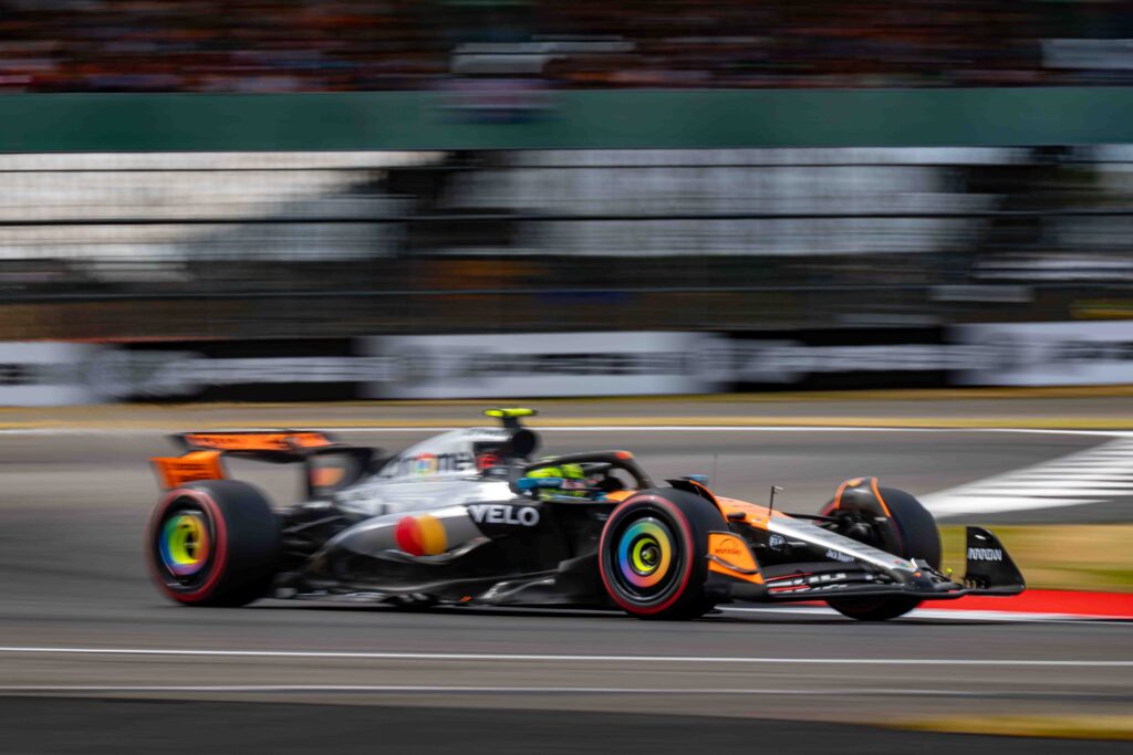 Lando Norris Qualifying For McLaren At The F1 British Grand Prix 2025