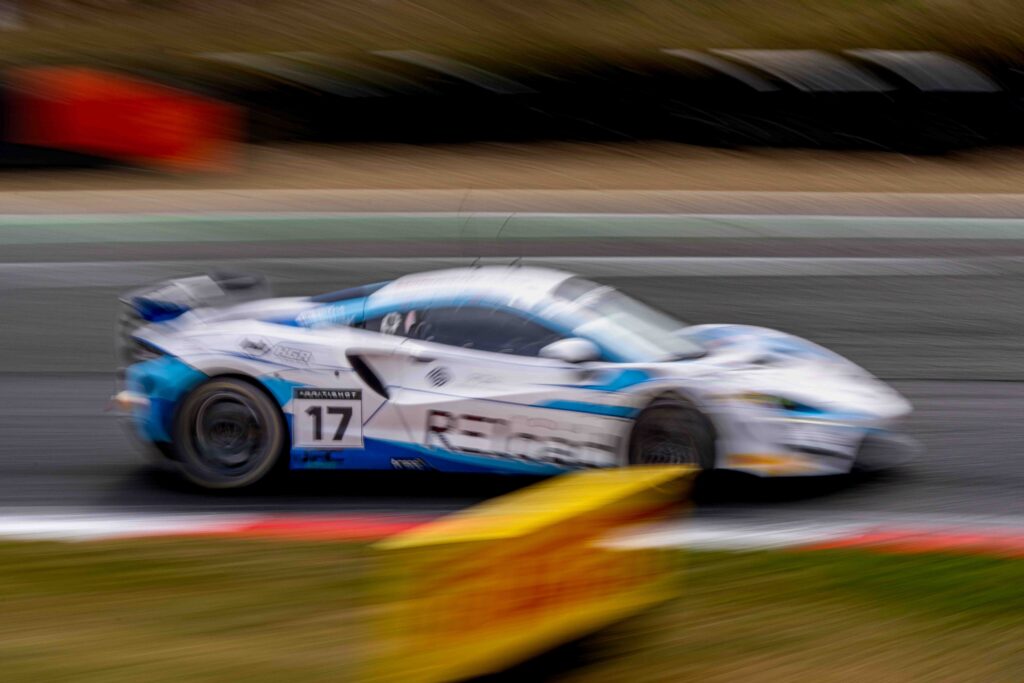 Harry George and Luca Hopkinson claimed their maiden win in British GT4 at Brands Hatch