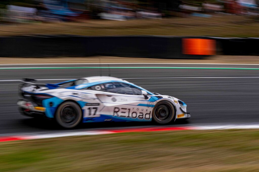 Harry George and Luca Hopkinson claimed their maiden win in British GT4 at Brands Hatch