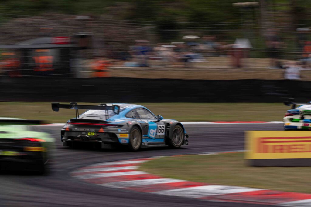 Team Parker Racing's Porsche 911 GT3 R During the British GT at Brands Hatch August 2025