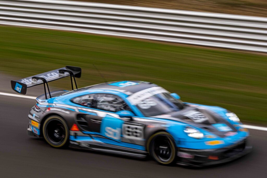 Team Parker Racing's Porsche 911 GT3 R During the British GT at Brands Hatch August 2025