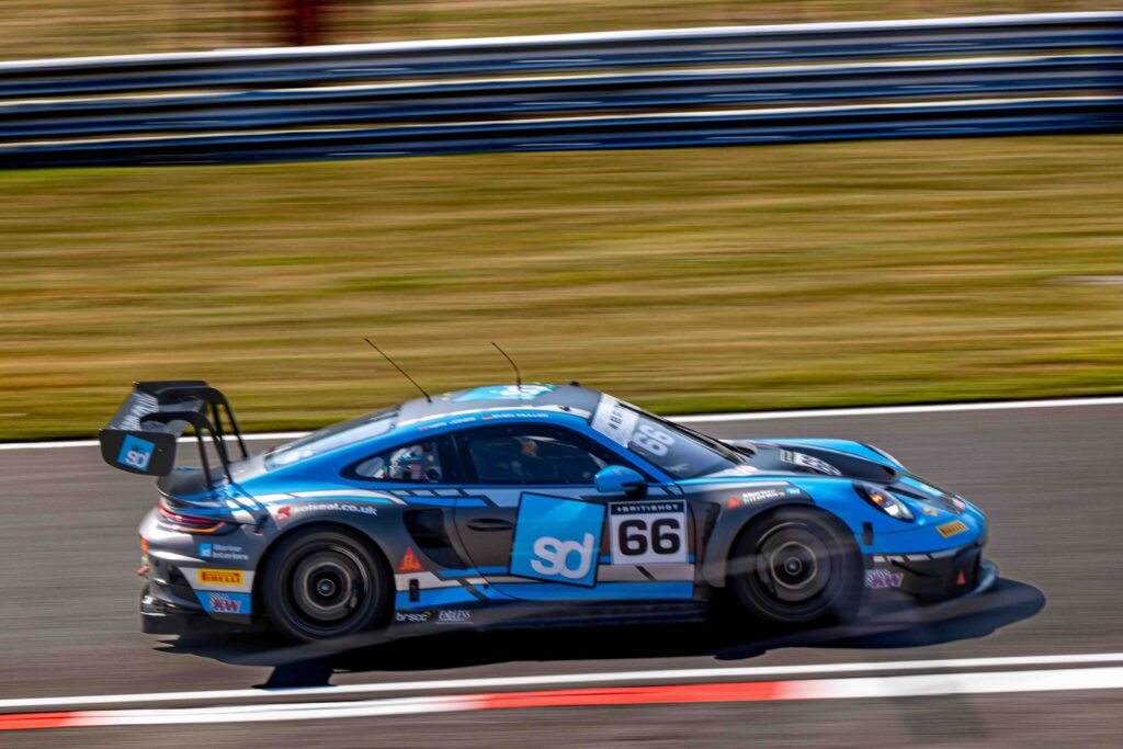 Team Parker Racing's Porsche 911 GT3 R During the British GT at Brands Hatch August 2025