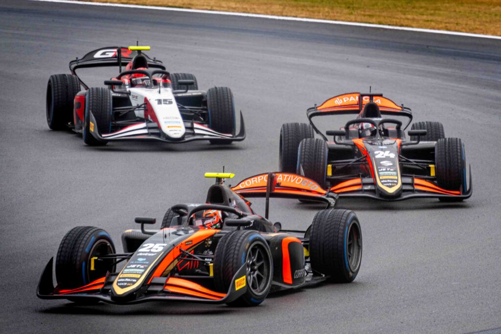 John Bennett and Rafael Villagomez for Van Amersfoort Racing at the Formula 2 British Grand Prix weekend
