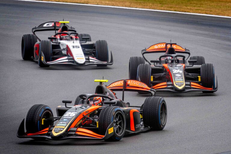 John Bennett and Rafael Villagomez for Van Amersfoort Racing at the Formula 2 British Grand Prix weekend