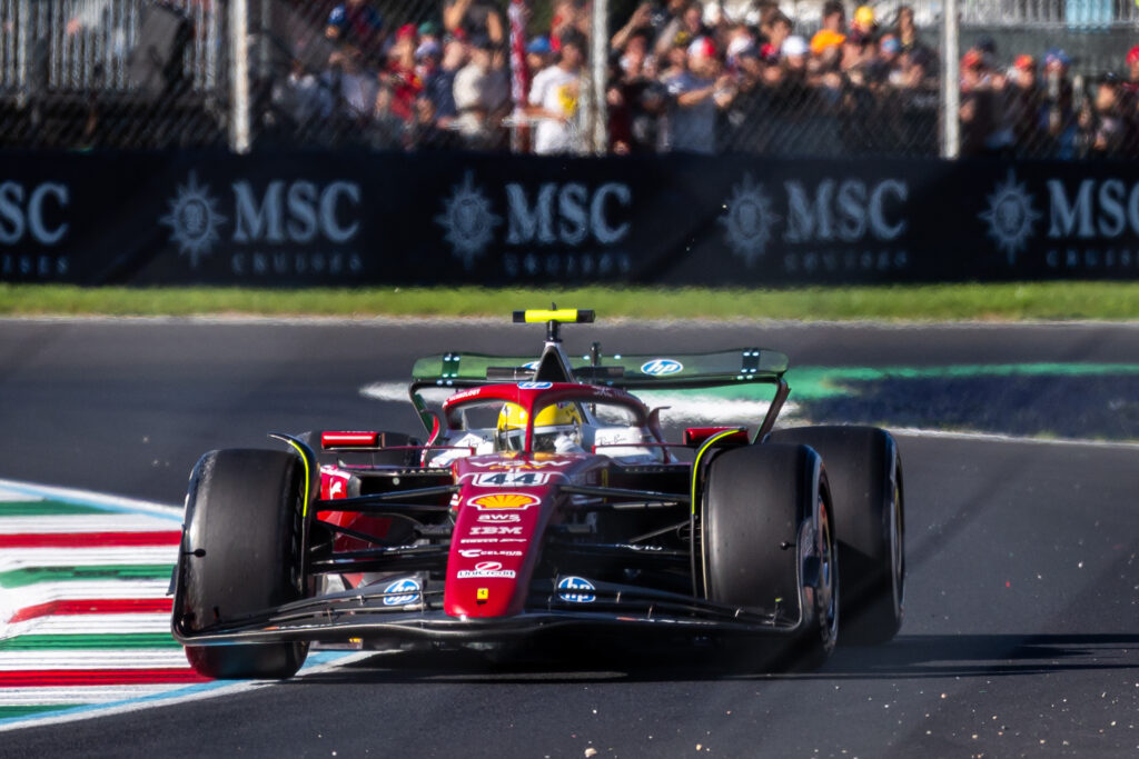 Ferrari's during Free Practice at the Italian F1 GP at Monza 2025