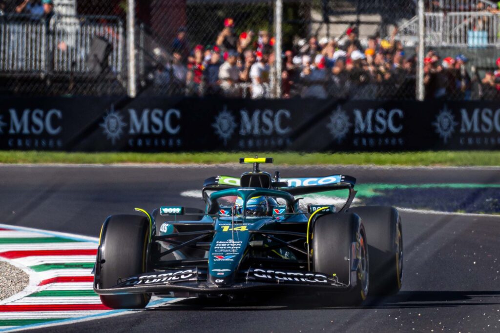 Fernando Alonso for Aston Martin at the Italian F1 Grand Prix Monza 2025