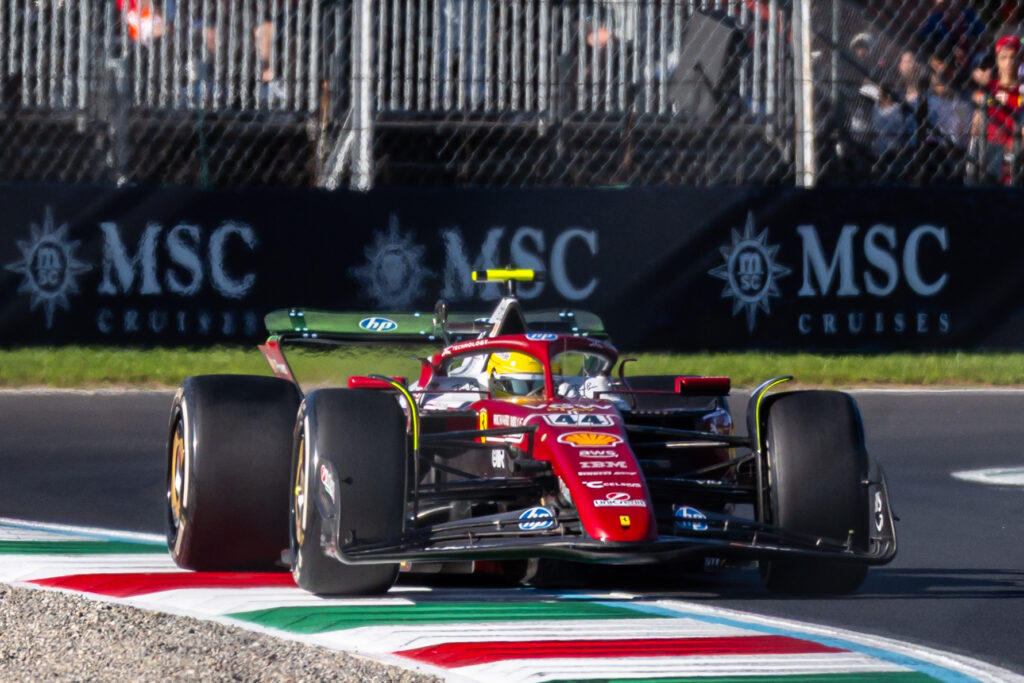 Ferrari's during Free Practice at the Italian F1 GP at Monza 2025