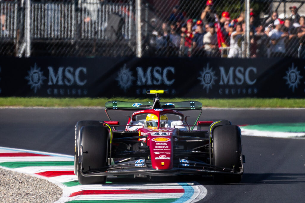 Ferrari's during Free Practice at the Italian F1 GP at Monza 2025