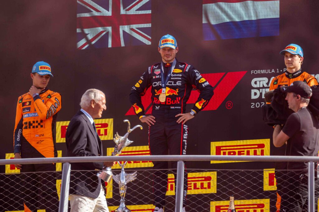 Max Verstappen, Top of the Podium at the Italian F1 Grand Prix Monza 2025