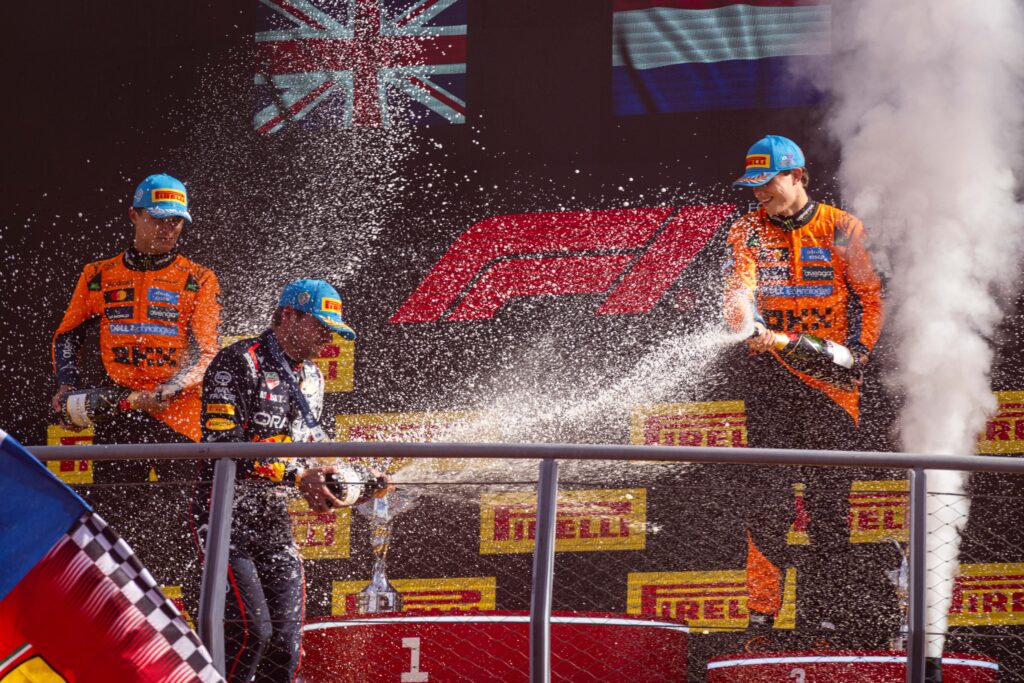 The Monza GP Podium at the Italian F1 2025