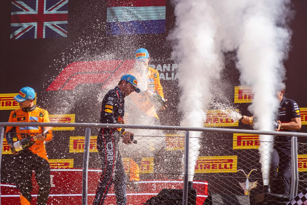 The Monza GP Podium at the Italian F1 2025