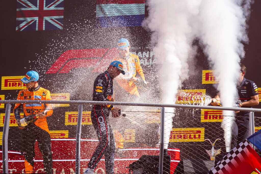 The Monza GP Podium at the Italian F1 2025