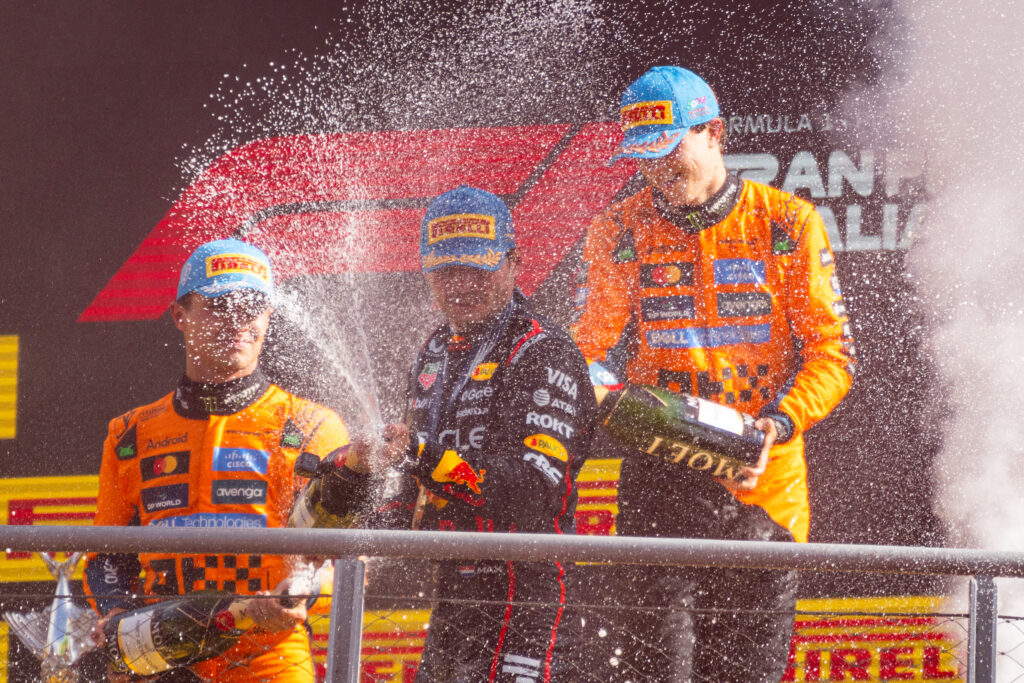 The Monza GP Podium at the Italian F1 2025