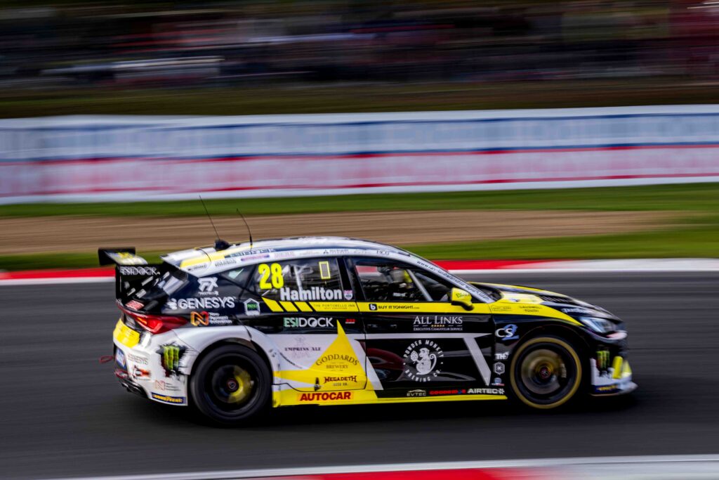 Nicholas Hamilton car #28 driving for Un-limited Motorsport at the BTCC Brands Hatch May 2025