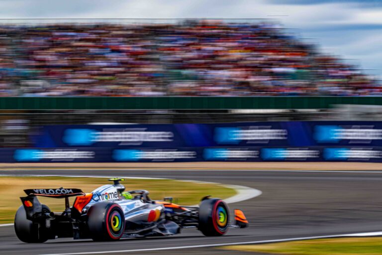 Lando Norris for McLaren Racing During Qualifying at the British F1 Grand Prix 2025