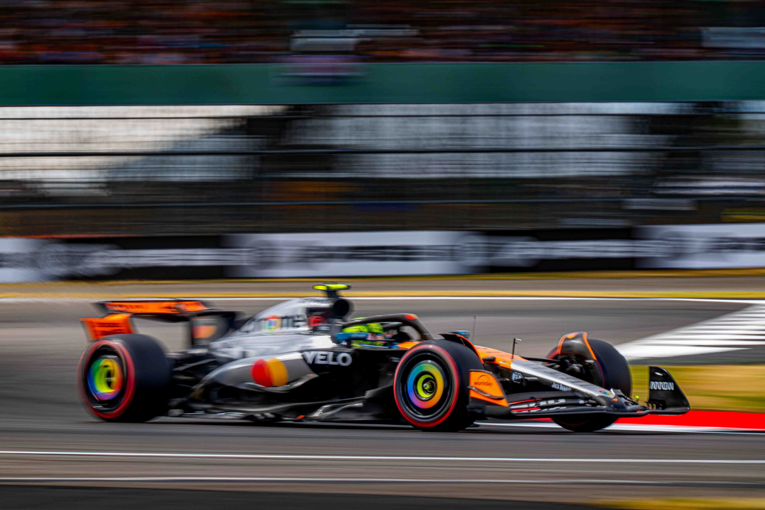 Lando Norris for McLaren Racing During Qualifying at the British F1 Grand Prix 2025