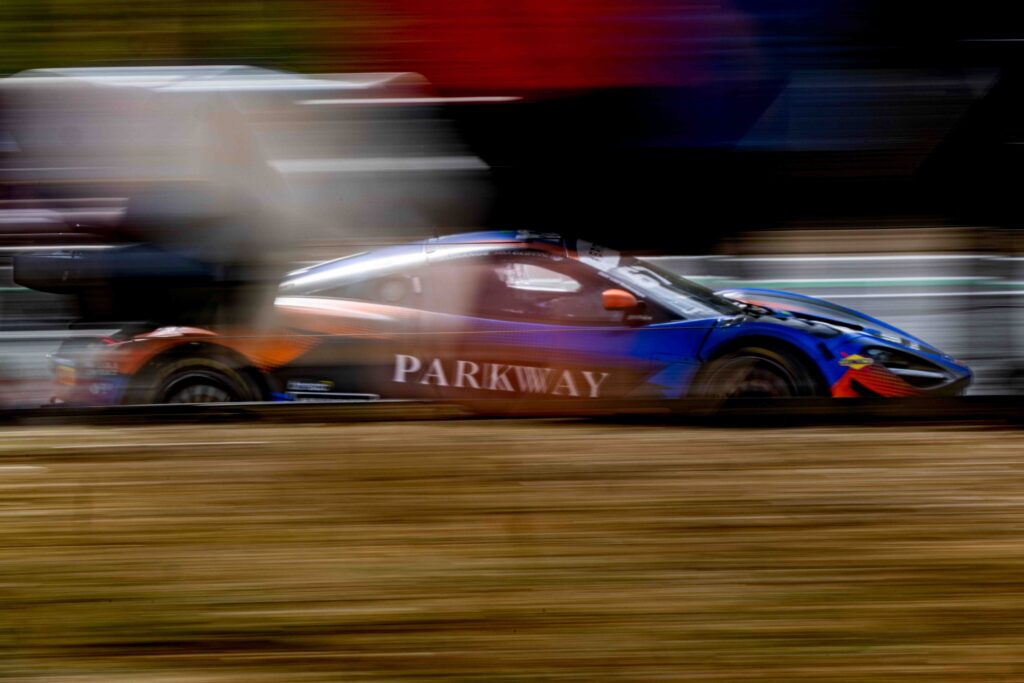 Orange Racing’s car #67 McLaren 720S GT3 Evo in the British GT Championship Brands Hatch