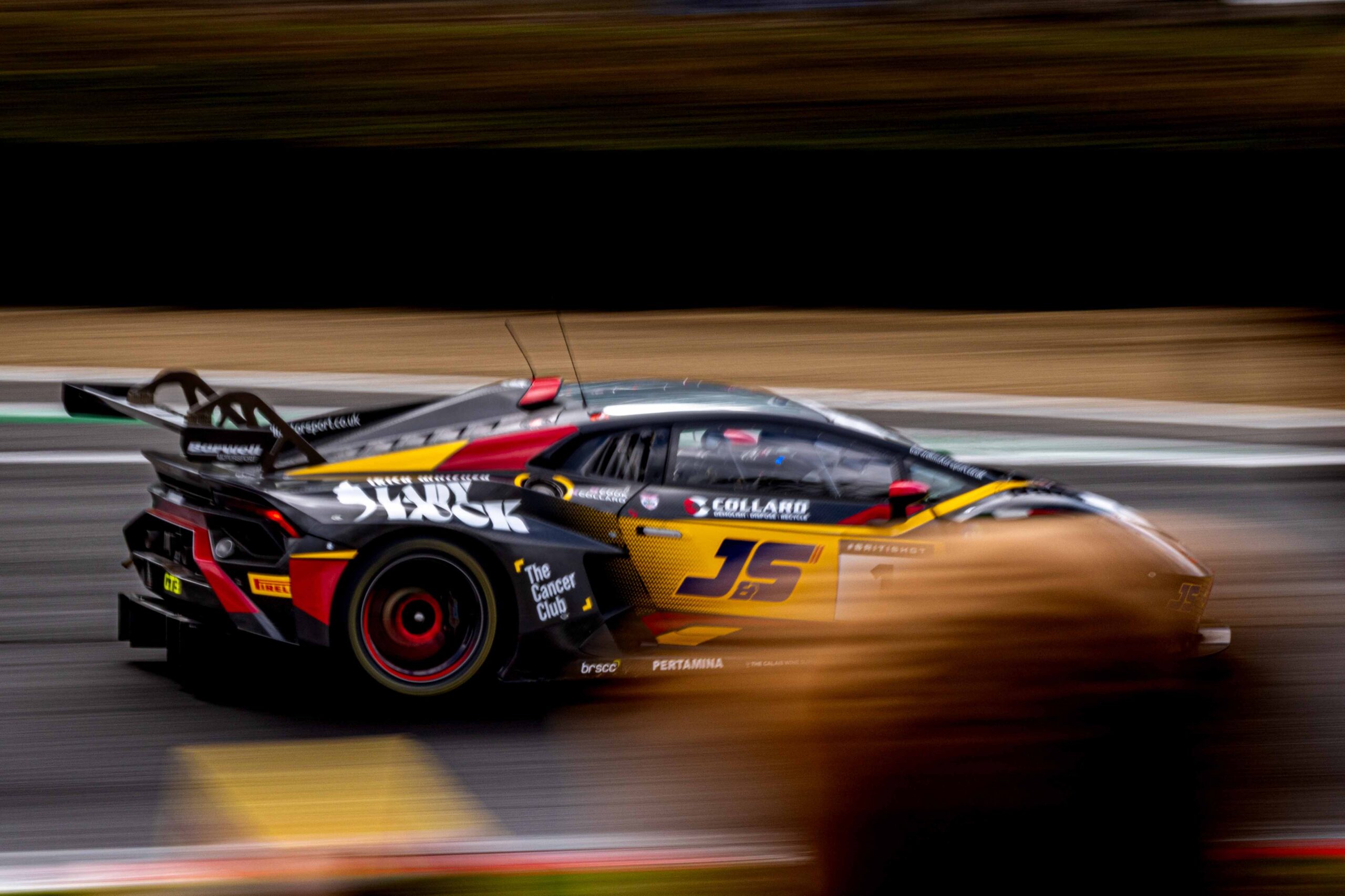 Rob Collard Lamborghini Huracan GT3 Evo2 at the British GT Championship Brands Hatch 2025