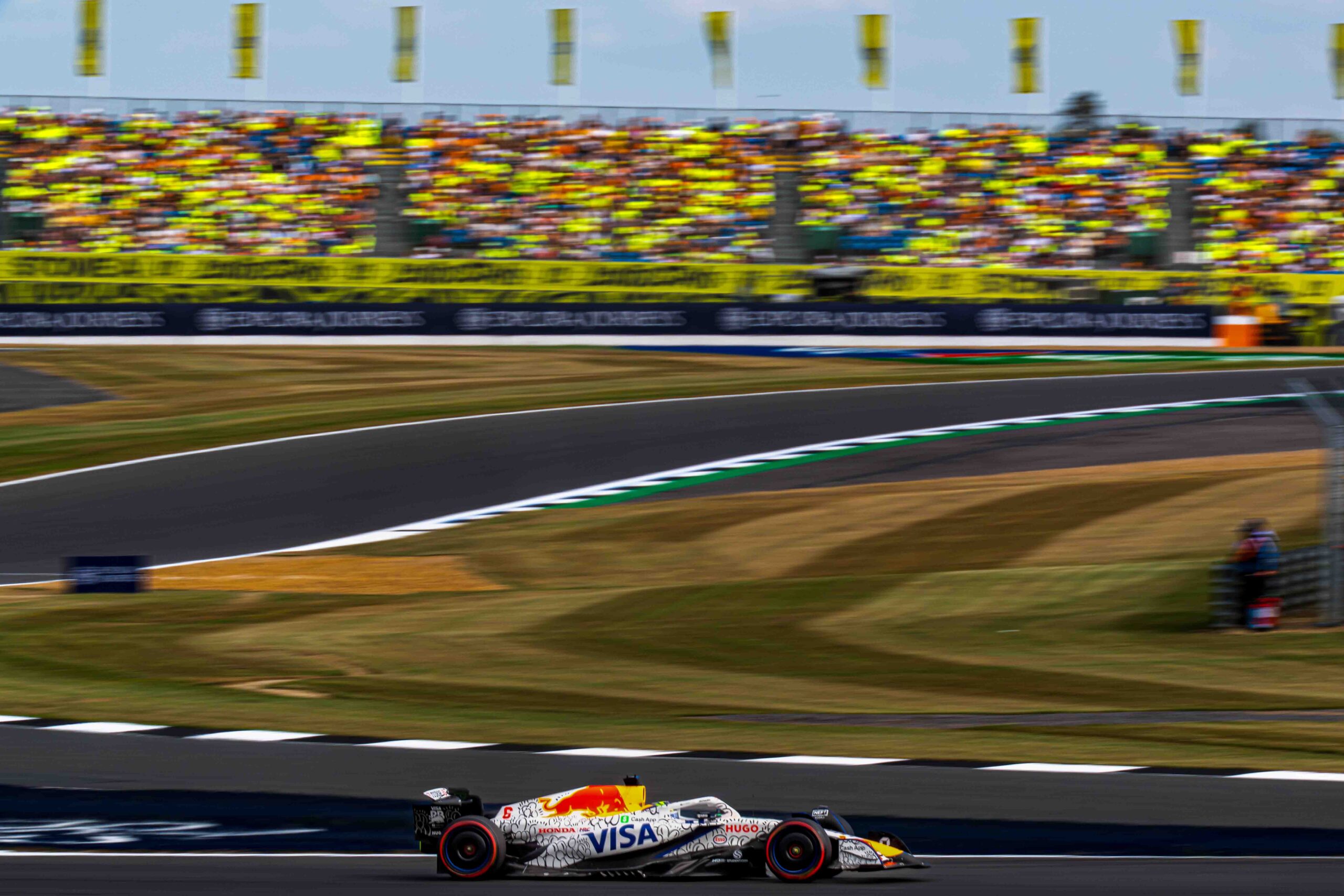 Isack Hadjar for Racing Bulls during the Formula 1 British Grand Prix weekend