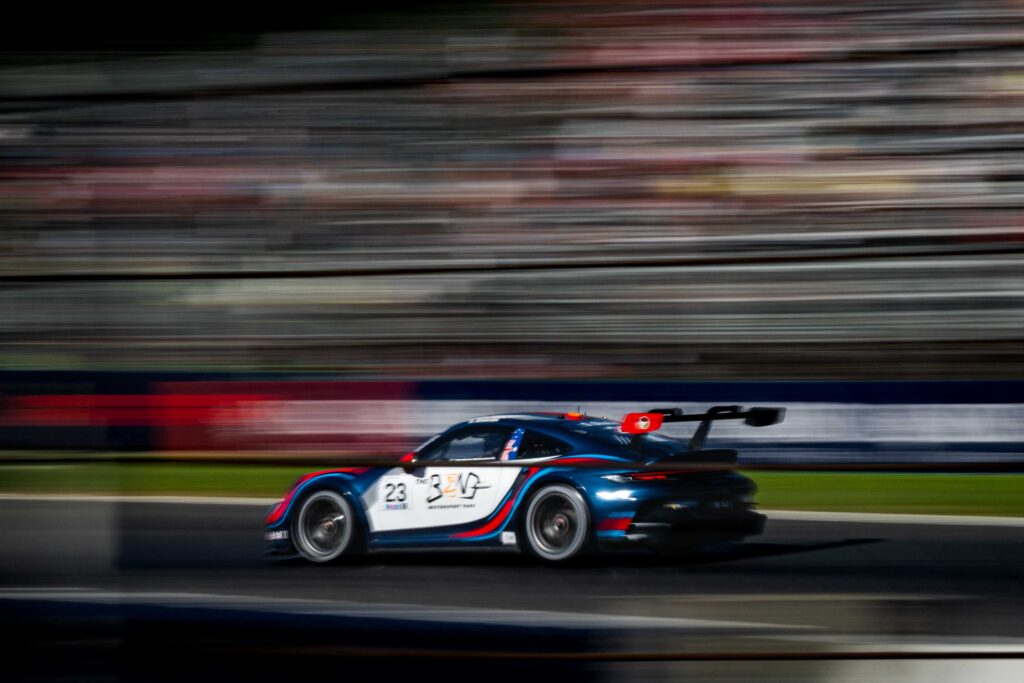 Sam Shahin Car 23 heading for Ascari, during the Porsche Mobil 1 Supercup at Monza Italian F1 2025