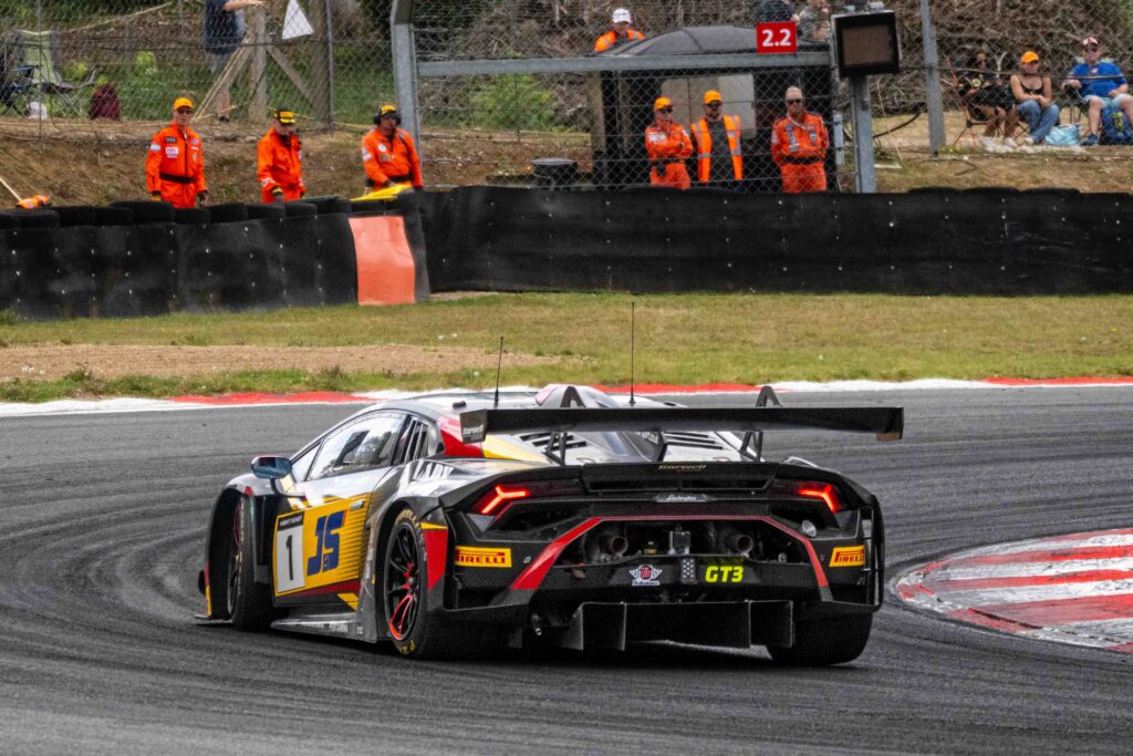 Rob Collard Lamborghini Huracan GT3 Evo2 at the British GT Championship Brands Hatch 2025